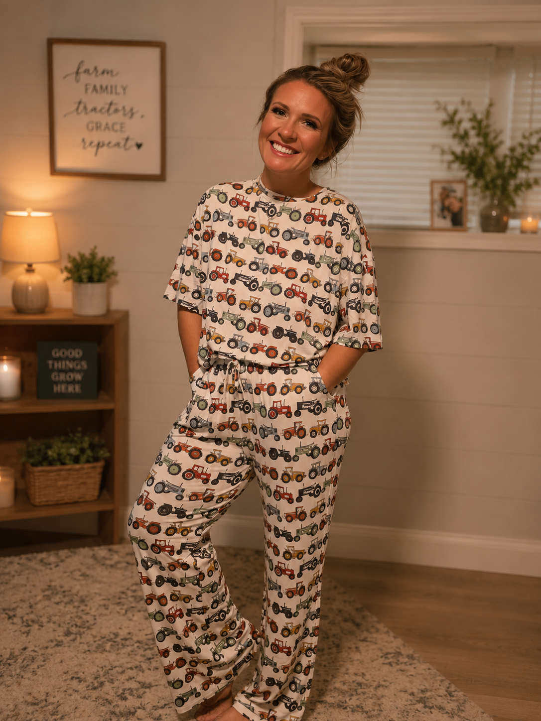 Vintage tractors Adult Two-Piece Set
