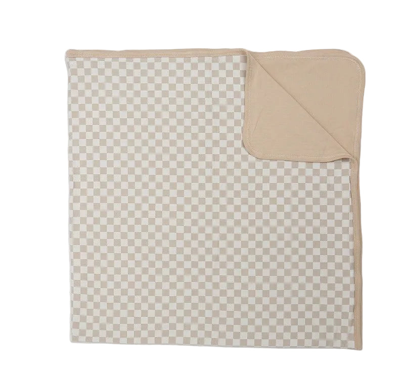 Cream Checkered Blanket