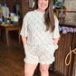 Heirloom Floral Adult Two-Piece Shorts Set
