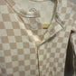 Cream Checkered Magnetic Onesie