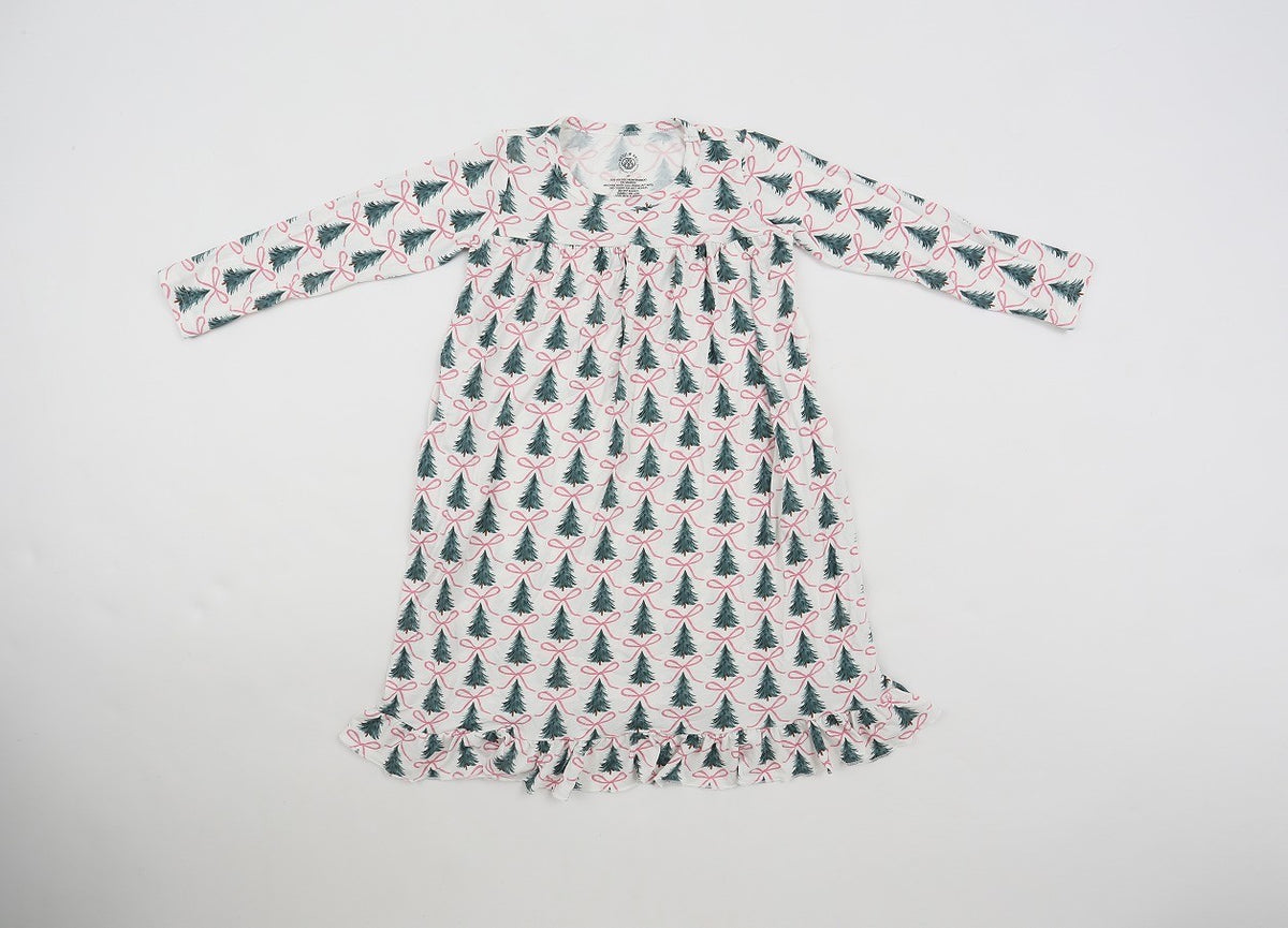 Evergreen Bows Girls Nightgown