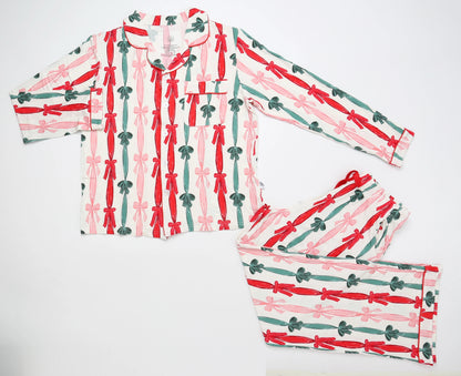 Christmas Bows Adult Button Down