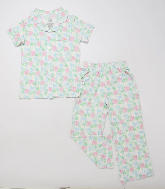 Ribbons and Roses Kids Button Down Set