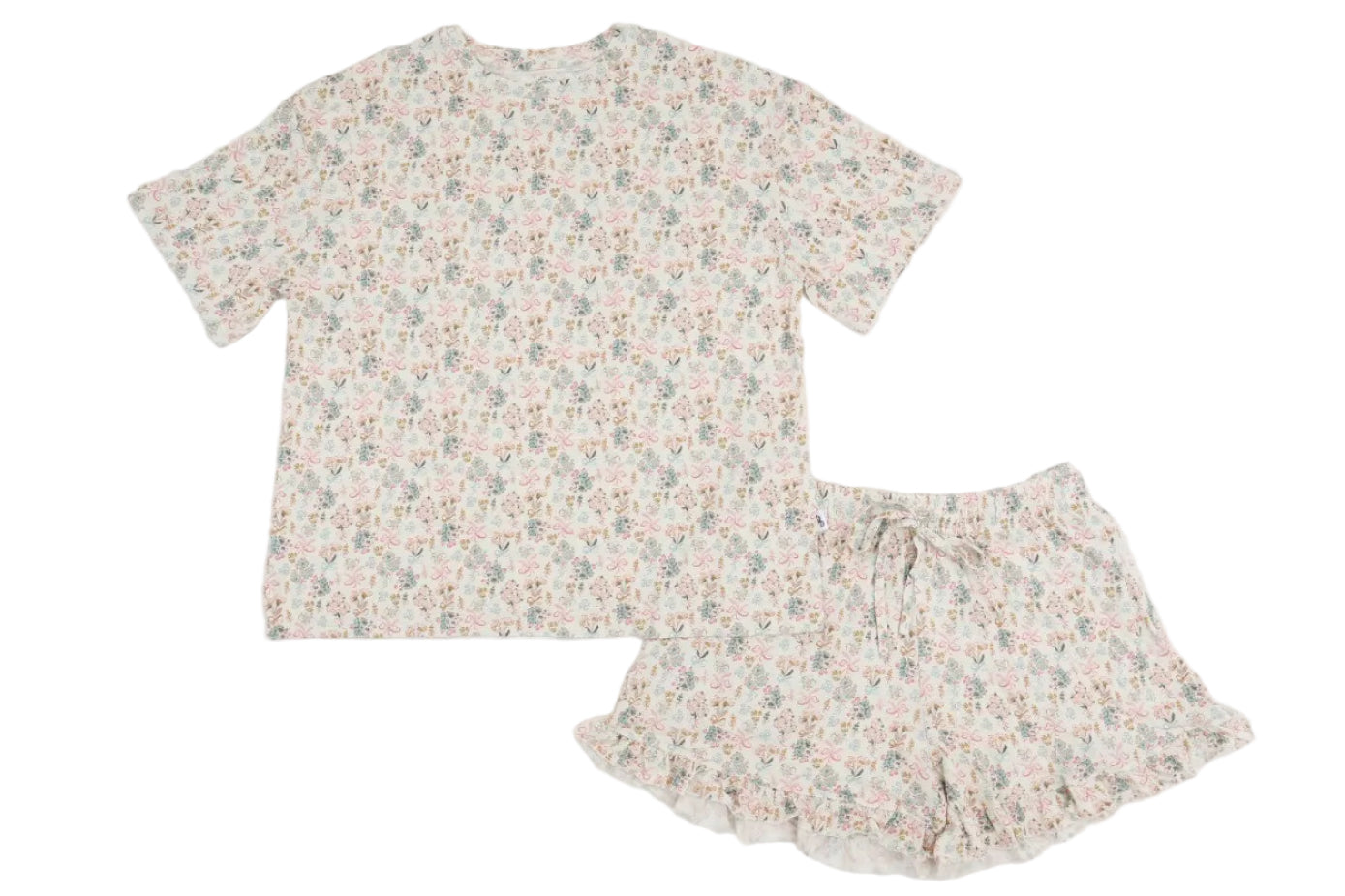 Heirloom Floral Adult Two-Piece Shorts Set